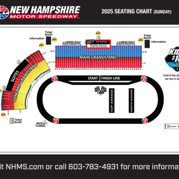 NASCAR Weekend Sunday Seating Chart